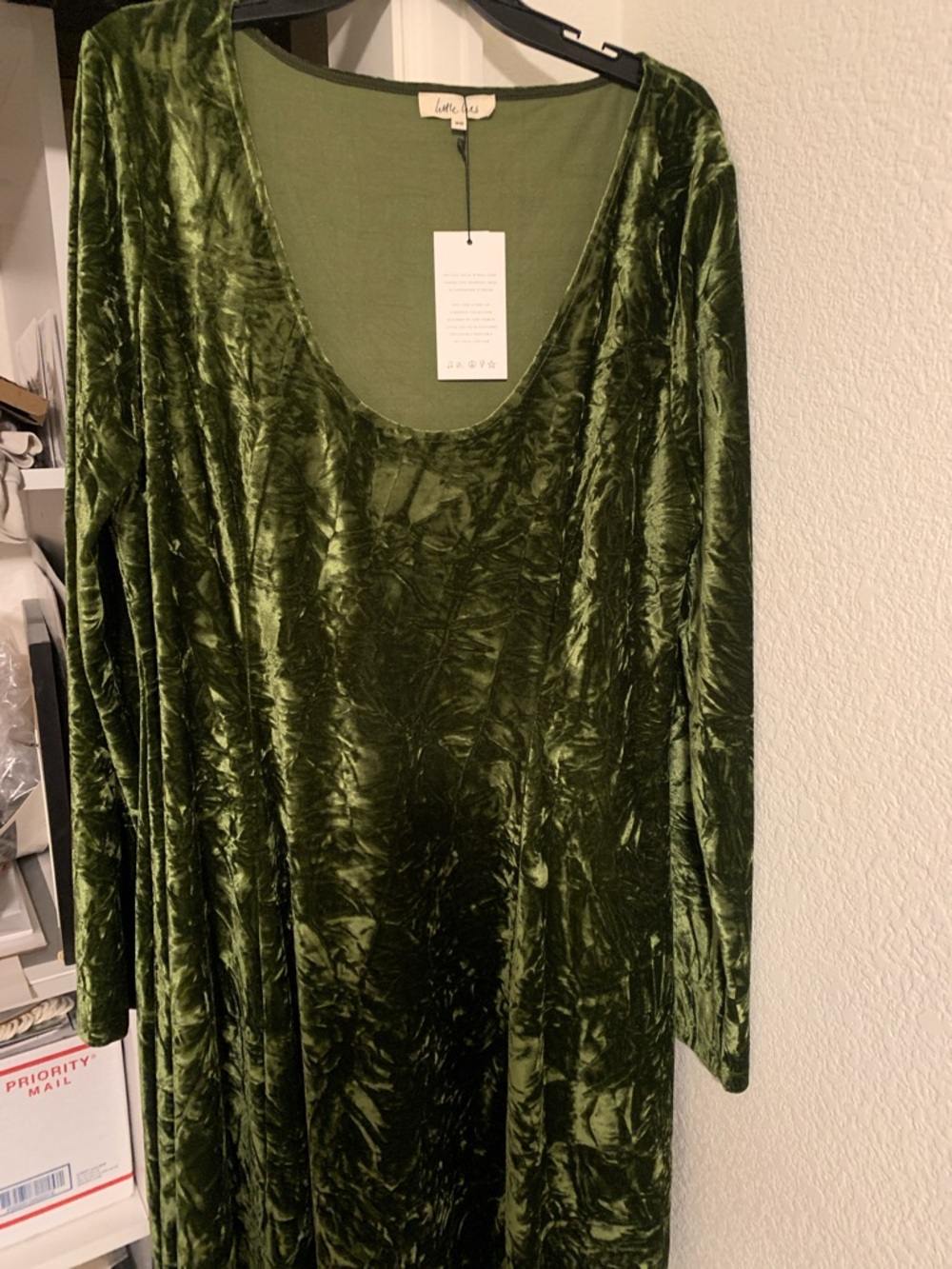 Little lies Sweet Jane Crushed Velvet mini dress - Picture 2 of 5